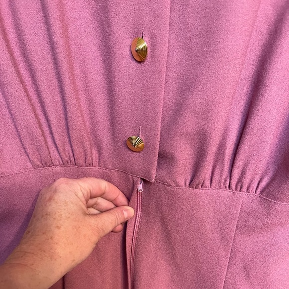 Rickie Freeman for Teri Jon Raspberry pink 1980’s dress - Picture 10 of 12